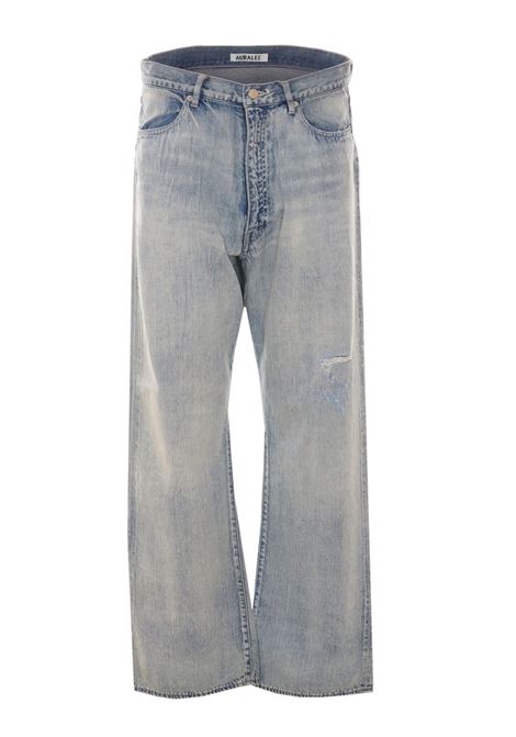 jeans selvedge uomo indigo AURALEE | A26SP02DELIGHT INDIGO